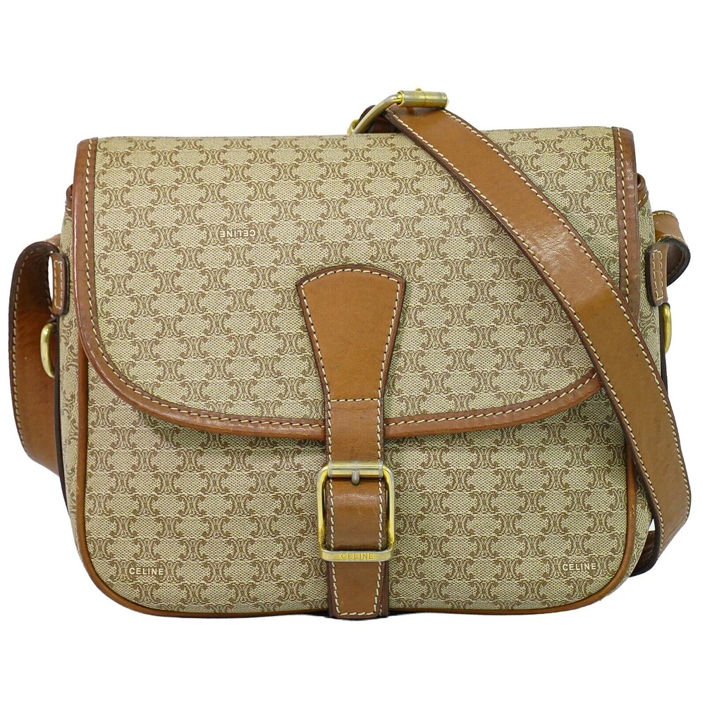 Celine Vintage Macadam Canvas and Leather